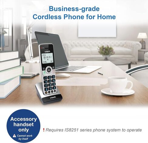 VTech IS8251-4 Business Grade 4-Handset Expandable Cordless Phone for Home Office, 5" Color Display, Programmable Short Cut Keys, Smart Call Blocking, Answering System,Bluetooth Connect to Cell in Saudi Arabia