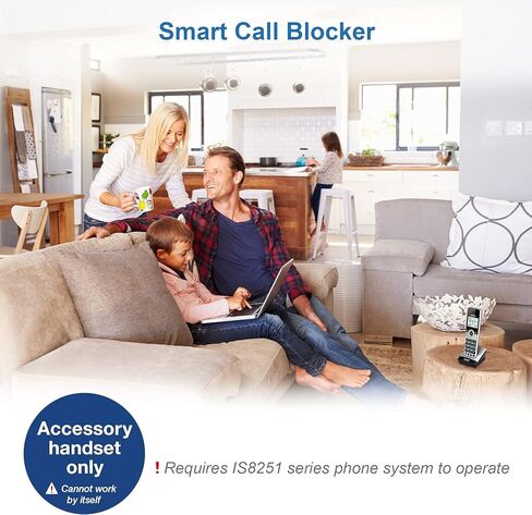 VTech IS8251-4 Business Grade 4-Handset Expandable Cordless Phone for Home Office, 5" Color Display, Programmable Short Cut Keys, Smart Call Blocking, Answering System,Bluetooth Connect to Cell in Saudi Arabia