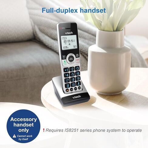 VTech IS8251-4 Business Grade 4-Handset Expandable Cordless Phone for Home Office, 5" Color Display, Programmable Short Cut Keys, Smart Call Blocking, Answering System,Bluetooth Connect to Cell in Saudi Arabia