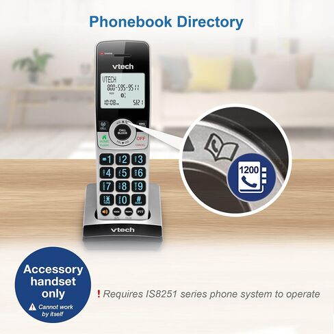 VTech IS8251-4 Business Grade 4-Handset Expandable Cordless Phone for Home Office, 5" Color Display, Programmable Short Cut Keys, Smart Call Blocking, Answering System,Bluetooth Connect to Cell in Saudi Arabia
