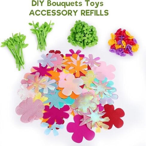 REFTTENW FLOWER CARPHS KIT TOYS للفتيات اللواتي يلهمن الإبداع والخيال ، طقم صنع أزهار DIY التعليمي للأطفال ، 4 5 6 7 8 9 سنوات هدايا عيد ميلاد ، بناء باقات الزهور الخاصة بك in Saudi Arabia