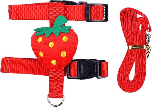 Rabbit Harness and Leash Set Adjustable for Small Animals Ferrets Piggies Hedgehogs Outdoor Walking Cute Decorations Rabbit Harness Leash in Saudi Arabia