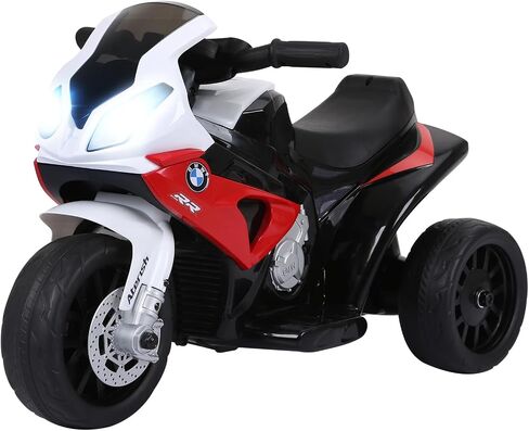 AOSOM 6V Kids Motorcycle BMW المرخصة ، دراجة نارية صغيرة مع المصباح ، الموسيقى ، دراجة نارية كهربائية 3 عجلات للأطفال ، هدية للبنين والبنات ، الأسود in Saudi Arabia