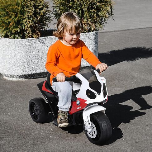 AOSOM 6V Kids Motorcycle BMW المرخصة ، دراجة نارية صغيرة مع المصباح ، الموسيقى ، دراجة نارية كهربائية 3 عجلات للأطفال ، هدية للبنين والبنات ، الأسود in Saudi Arabia