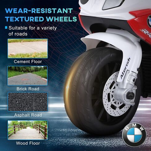 AOSOM 6V Kids Motorcycle BMW المرخصة ، دراجة نارية صغيرة مع المصباح ، الموسيقى ، دراجة نارية كهربائية 3 عجلات للأطفال ، هدية للبنين والبنات ، الأسود in Saudi Arabia