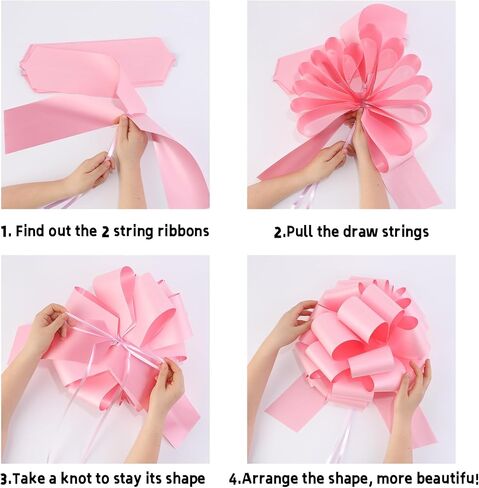12" Extra-Large Decorative Bow - 1 Piece Premium Crafted Gift Bow for Bikes, Large Appliances, Presents | Versatile Table & Party Decorations, Durable Event & Home Décor Accessories in Saudi Arabia
