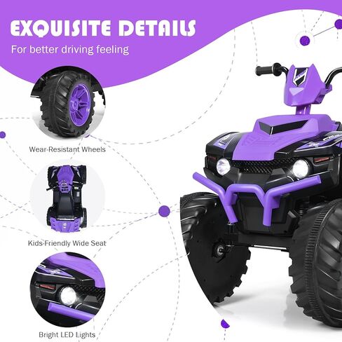 olakids 12v Kids ry on ATV ، سيارة كهربائية 4 Wheeler للأطفال الصغار ، سيارة رباعية تعمل بالبطاريات مدعومة بالبطاري in Kuwait
