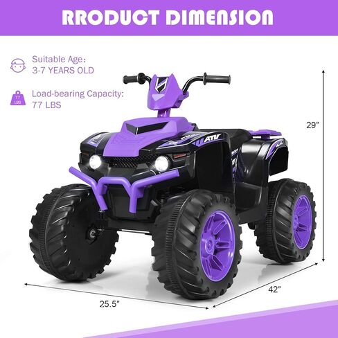 olakids 12v Kids ry on ATV ، سيارة كهربائية 4 Wheeler للأطفال الصغار ، سيارة رباعية تعمل بالبطاريات مدعومة بالبطاري in Kuwait
