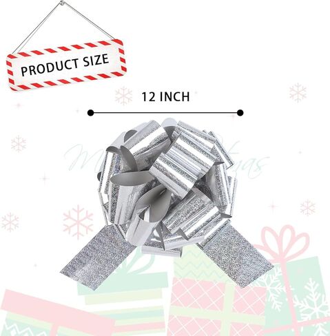 12" Extra-Large Decorative Bow - 1 Piece Premium Crafted Gift Bow for Bikes, Large Appliances, Presents | Versatile Table & Party Decorations, Durable Event & Home Décor Accessories in Kuwait