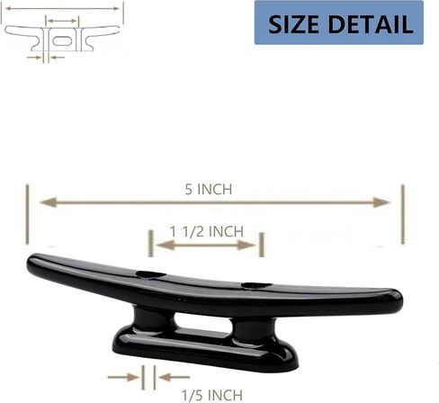 Thorn Boat Nylon Cleat Dock Black Plastic Cleats Pack of 4 in Saudi Arabia