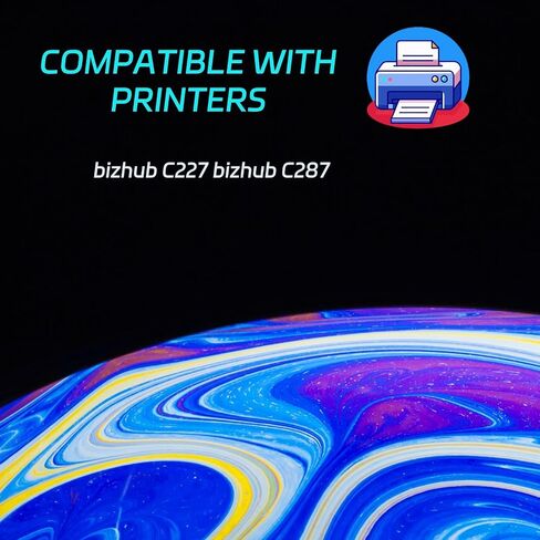 High Yield DV214K Developer Unit Compatible for Konica Minolta bizhub C227 bizhub C287 Printers, Print Clearly (4 Pack Black) in Kuwait