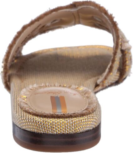 Sam Edelman Women's Bay Flat Sandal, Gold Quartz Fray, 7.5 in Saudi Arabia