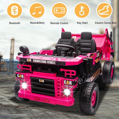 Postack 24V 8ah Ride On Tor for Toddlers ، 4WD Power 4 Ride Electric Ride on Dump Truck ، اثنين in Kuwait