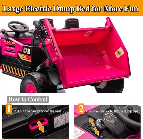 Postack 24V 8ah Ride On Tor for Toddlers ، 4WD Power 4 Ride Electric Ride on Dump Truck ، اثنين in Kuwait