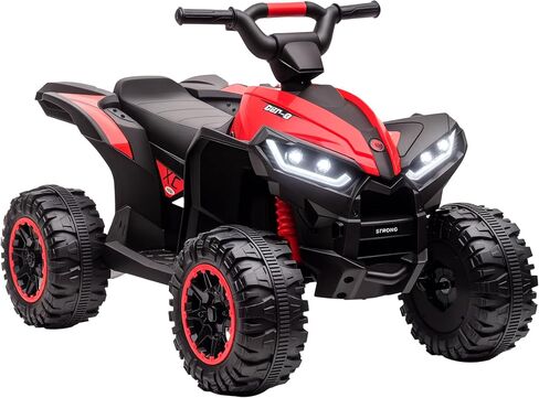 AOSOM 12V Kids ATV Quad Car مع وظيفة Forward & Backward ، Four Wheeler للأطفال مع عجلات مقاومة للارتداء ، والموسيقى ، والركوب الكهربائية على ATV للأطفال الصغار الذين تتراوح أعمارهم بين 3 سنوات ، باللون الأحمر in Saudi Arabia
