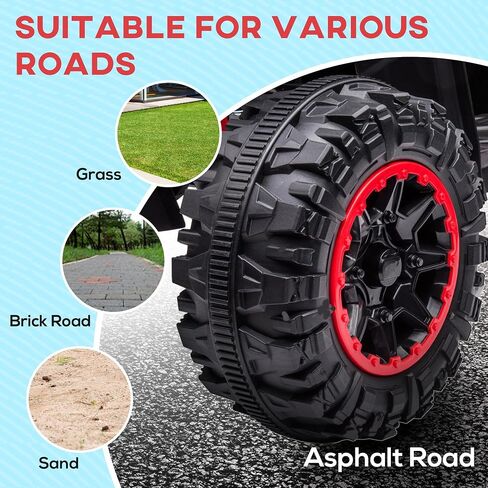 AOSOM 12V Kids ATV Quad Car مع وظيفة Forward & Backward ، Four Wheeler للأطفال مع عجلات مقاومة للارتداء ، والموسيقى ، والركوب الكهربائية على ATV للأطفال الصغار الذين تتراوح أعمارهم بين 3 سنوات ، باللون الأحمر in Saudi Arabia
