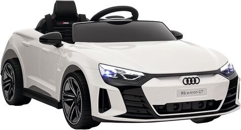Aosom Kids Ride On Car ، 12V مرخصة من Audi RS E-Tron GT 3.1 ميل في الساعة للسيارات الكهربائية للأطفال ، لعبة ركوب للأولاد والبنات مع التحكم عن بعد ، 4 عجلات مع تعليق ، قرن ، الموسيقى ، الأضواء in Kuwait