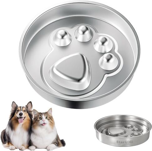 Stainless Steel Slow Feeder Dog Bowls – Non-Slip Metal Dog Bowl for Large & Medium Breeds, Puppy Puzzle Feeder – 2 Cup Capacity for Small to Big Pets – Durable Slow Feed Dog & Cat Food Dish in Kuwait