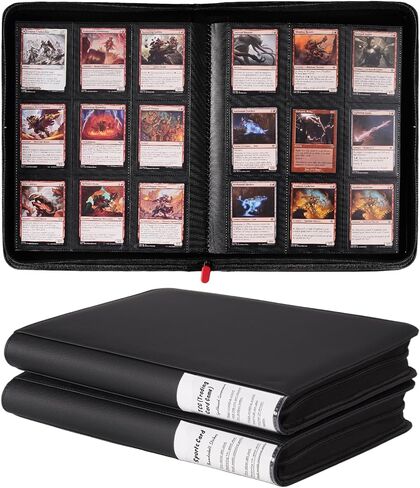 Procase 2 Pack Trading Card Binder مع Side Lable ؛ يحمل 360 بطاقة تداول مع 9 جيوب. مجلد ألبوم مجموعة الألبوم الممتاز للبطاقات الرياضية للبطاقات الرياضية ، TCG ، MTG ، PKM -LBLACK in Saudi Arabia