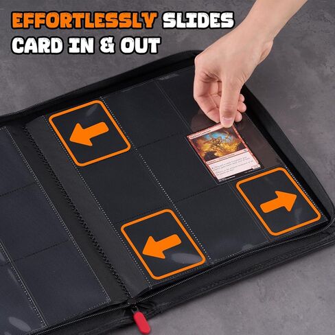 Procase 2 Pack Trading Card Binder مع Side Lable ؛ يحمل 360 بطاقة تداول مع 9 جيوب. مجلد ألبوم مجموعة الألبوم الممتاز للبطاقات الرياضية للبطاقات الرياضية ، TCG ، MTG ، PKM -LBLACK in Saudi Arabia