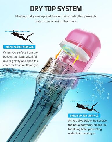 Greatever Full Face Snorkel Mask, Snorkeling Gear for Adults with Latest Dry Top Breathing System & Detachable Camera Mount, Anti-Fog & Anti-Leak(Black, S/M) in Saudi Arabia