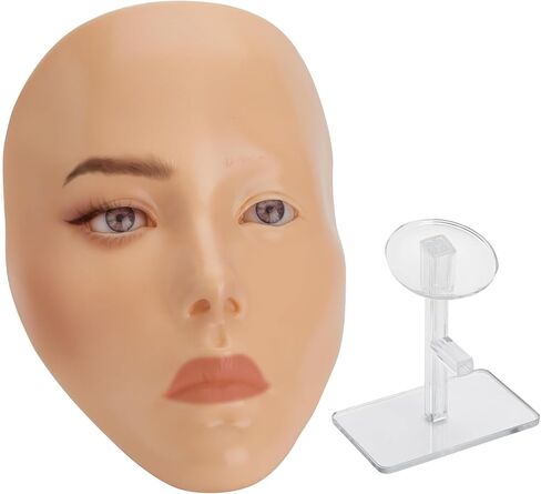 Silicone Makeup Practice 5D Face Board, Reusable Beginners to practice eyesmakeup Face Eyes Silicone False Cosmetologist,Real Person Training Model in Saudi Arabia