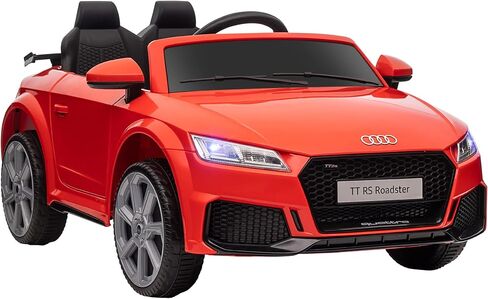 AOSOM 6V Kids Ride Electric Ride On Car ، Audi TT RS المرخصة مع نظام التعليق والتحكم عن بعد ، القرن ، 5 أغاني ، أضواء ، مشغل mp3 - أسود in Saudi Arabia