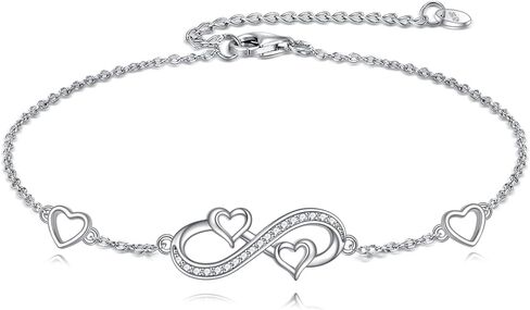 Evil Eye Anklet Sterling Silver Hamsa Fatima Double Layered Blue Eye Charm Adjustable Protection Amulet Anklet Religious Christian Jewelry Gifts for Women in Saudi Arabia