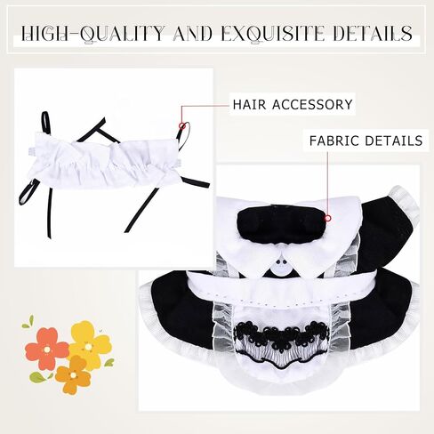 Clothes for 15cm/17cm LB Doll Accessories Suit, Premium Fashion Dresses+Bow Hair Accessory (01.Black Purple (Hair Bow+Dress)) in Saudi Arabia