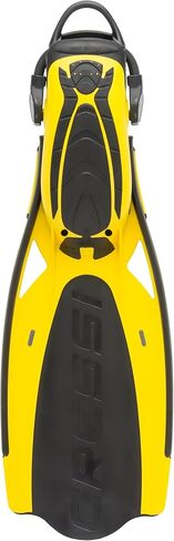Cressi Adult Open Heel Fins with Elastic Bungee Strap for Scuba Diving - Strength, Power, Comfort, Aesthetics, Lightness - Thor EBS: Made in Italy in Saudi Arabia
