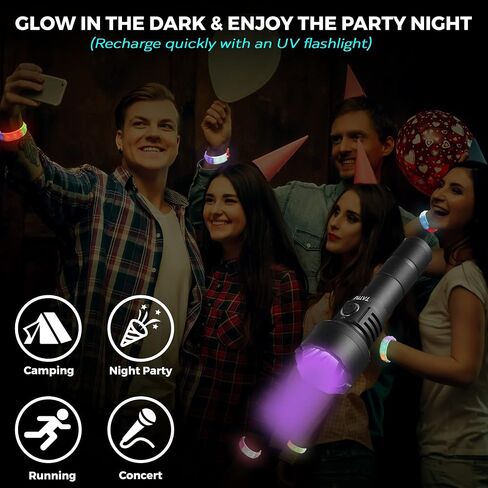 32 PCS Bracelets Glow in The Dark Pop it Fidget Toy, Rainbow Party Favors, Stress Relief Wristband Set, Push Bubbles Sensory Autistic Pack Kids Ages 5 8 12 Adult Student Gift in Saudi Arabia