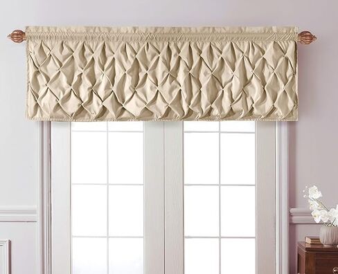 VCNY HOME - Valance, Window Treatments with Rod Pocket Top, Stylish Home Decor (Carmen Navy, 60" x 20") in Saudi Arabia