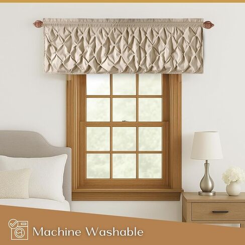 VCNY HOME - Valance, Window Treatments with Rod Pocket Top, Stylish Home Decor (Carmen Navy, 60" x 20") in Saudi Arabia