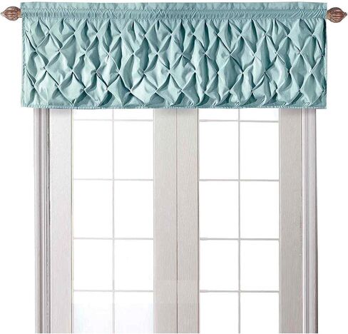 VCNY HOME - Valance, Window Treatments with Rod Pocket Top, Stylish Home Decor (Carmen Navy, 60" x 20") in Saudi Arabia