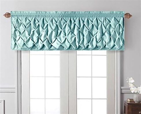 VCNY HOME - Valance, Window Treatments with Rod Pocket Top, Stylish Home Decor (Carmen Navy, 60" x 20") in Saudi Arabia
