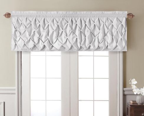VCNY HOME - Valance, Window Treatments with Rod Pocket Top, Stylish Home Decor (Carmen Navy, 60" x 20") in Saudi Arabia