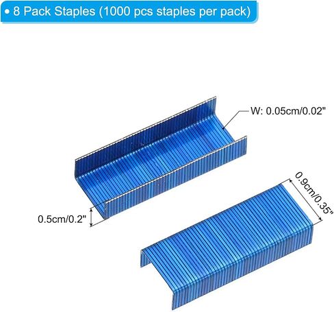 PATIKIL Staples for Stapler, 2 Pack(1000Pcs Staples Per Pack) #10 Mini 3/16 Inch Length Staples Jam Free for Home Office Supplies, Red in Saudi Arabia