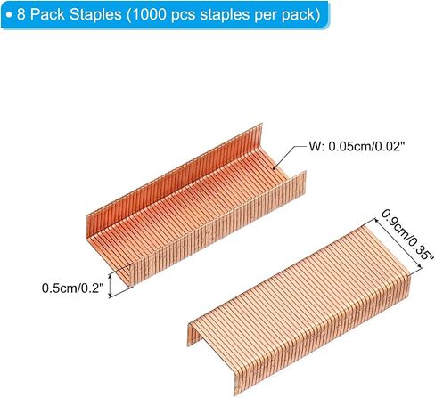 PATIKIL Staples for Stapler, 2 Pack(1000Pcs Staples Per Pack) #10 Mini 3/16 Inch Length Staples Jam Free for Home Office Supplies, Red in Saudi Arabia