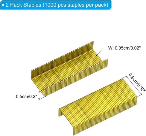 PATIKIL Staples for Stapler, 2 Pack(1000Pcs Staples Per Pack) #10 Mini 3/16 Inch Length Staples Jam Free for Home Office Supplies, Red in Saudi Arabia