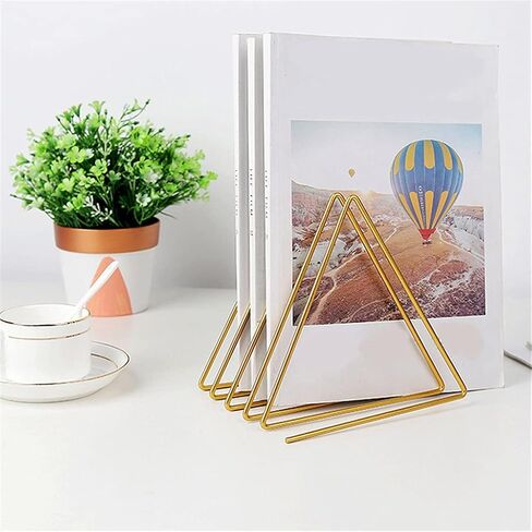 Wrought Iron Triangle Bookshelf Home File Storage Bookshelf Wrought Iron Office Desktop Storage Rack(E) in Saudi Arabia