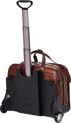McKLEIN 15" Leather Patented Detachable -Wheeled Laptop Briefcase- CARUGETTO- Black in Saudi Arabia