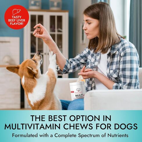 Pet Vet Calming Chews for Dogs – Dog Anxiety Relief (Beef Liver Flavor 60 Chews) – Stress Relief, Supplements for Hyperactive & Anxious Dogs – Dog Anxiety Bites for Relaxation, Pet Care Products in Saudi Arabia