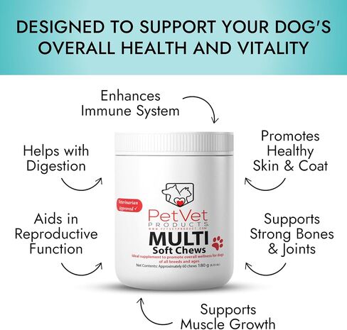 Pet Vet Calming Chews for Dogs – Dog Anxiety Relief (Beef Liver Flavor 60 Chews) – Stress Relief, Supplements for Hyperactive & Anxious Dogs – Dog Anxiety Bites for Relaxation, Pet Care Products in Saudi Arabia
