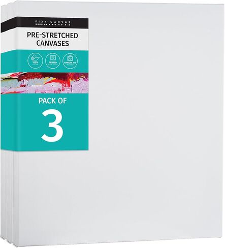 PIXY CANVAS Value Pack of 1 Stretched Canvas 35x35 inch, 3/4 (0.75) inch deep for Your Paintings/Artwork/Wall Art/Wall Decor (Pack of 1 Canvas, 35 x 35 inch, Square) in Saudi Arabia