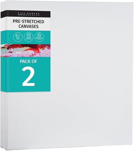 PIXY CANVAS Value Pack of 1 Stretched Canvas 35x35 inch, 3/4 (0.75) inch deep for Your Paintings/Artwork/Wall Art/Wall Decor (Pack of 1 Canvas, 35 x 35 inch, Square) in Saudi Arabia