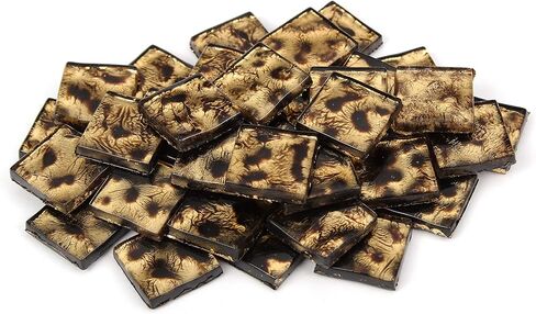Milltown Merchants ™ 3/4 inch (20mm) بلاط الفسيفساء البلوري - بلاط الفسيفساء الزجاجي المنقذ السائبة - 1 رطل (16 أوقية) ببلاط متعدد الألوان ل backsplash ، والطائرات ، والفسيفساء in Kuwait