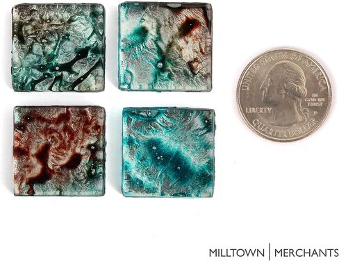 Milltown Merchants ™ 3/4 inch (20mm) بلاط الفسيفساء البلوري - بلاط الفسيفساء الزجاجي المنقذ السائبة - 1 رطل (16 أوقية) ببلاط متعدد الألوان ل backsplash ، والطائرات ، والفسيفساء in Kuwait
