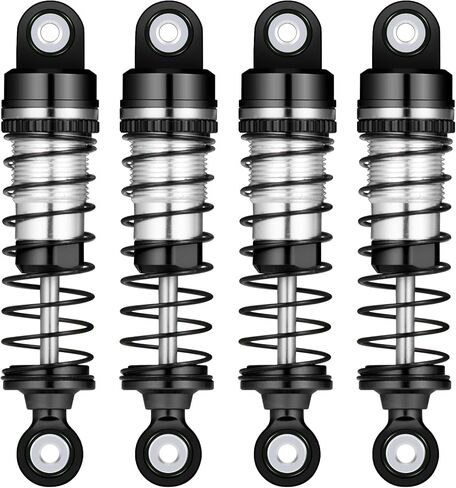 FCX18 LC80 42mm متمة امتصاص الصدمات النفط مثبط RC الصدمات قابلة للتعديل طويلة امتصاص سفر زيت المقيدة المصلبة ل 1/18 RC Crawler FMS FCX18 LC80 أجزاء الترقية (أسود) in Saudi Arabia