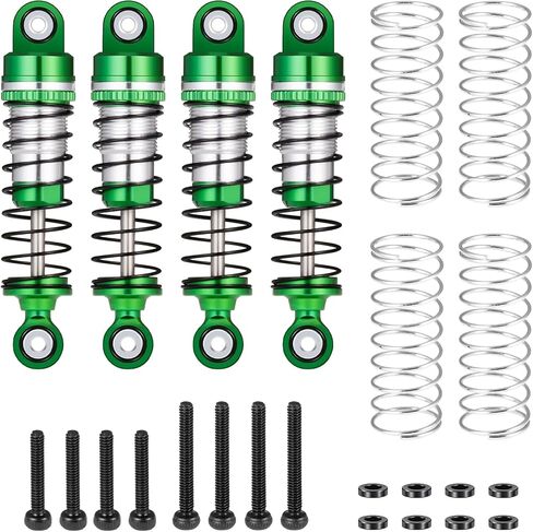 FCX18 LC80 42MM Threaded Shock Absorber Oil Damper RC Shocks Adjustable Long Travel Absorber Oil Threaded Damper for 1/18 RC Crawler FMS FCX18 LC80 Upgrade Parts (Black) in Saudi Arabia