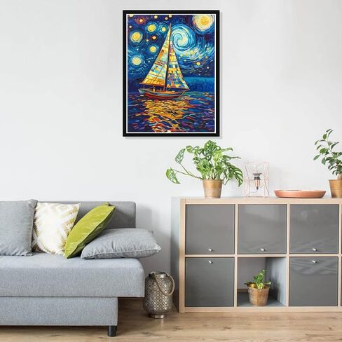 Pavemlo 5D Diamond Art Painting Kits for Adults Sunflower, Full Drill Diamond Art Sky Pictures Paint with Diamonds, DIY Cross Stitch Jewel Art Rhinestone Craft for Home Wall Decor 12X16 in in Saudi Arabia